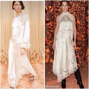 Ulla Johnson Cressida Lace White Ivory Slip Midi Maxi Long Skirt NWT 2 / Small